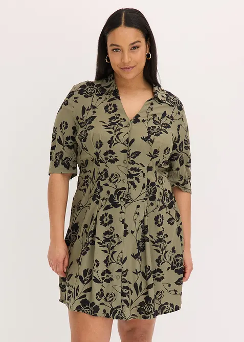 Skjortekjole i viskose med pent fall, bonprix