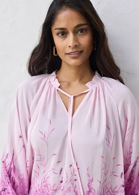 Bluse med silke, bonprix