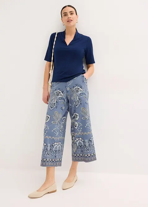 Topp med elegant krage, bonprix