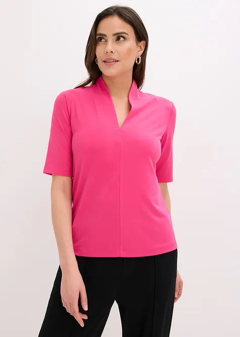 Topp med elegant krage, bonprix