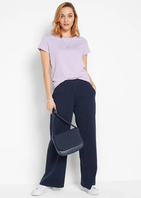 Topp med rund hals (5-pack), bonprix