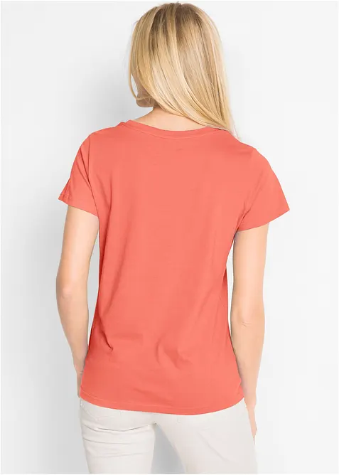 Topp med rund hals (5-pack), bonprix