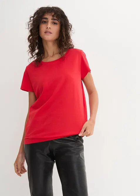 Topp med rund hals (5-pack), bonprix