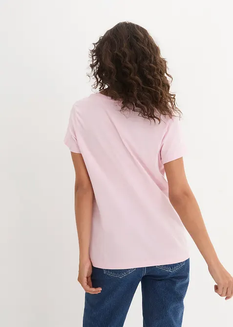 Topp med rund hals (5-pack), bonprix