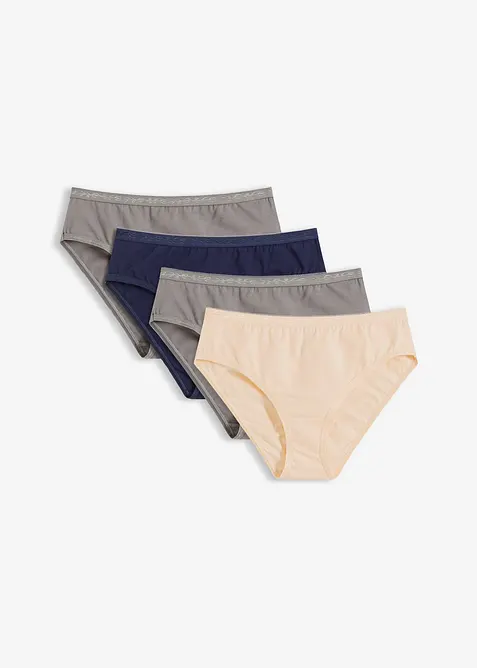 Truse med h&oslash;y midje (4-pack), bonprix