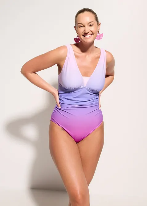 Shape-badedrakt med rynking, middels formende, bonprix