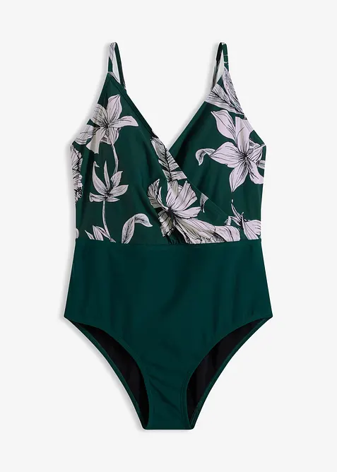 Shape-badedrakt med V-hals, lett formende, bonprix