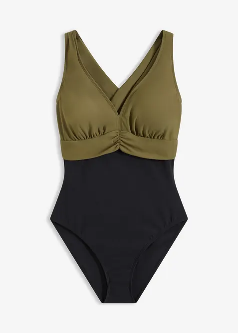 Shape-badedrakt med V-hals, lett formende, bonprix