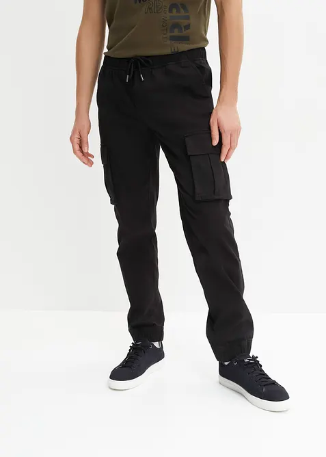 Regular Fit slip on-cargobukse, Straight, bonprix