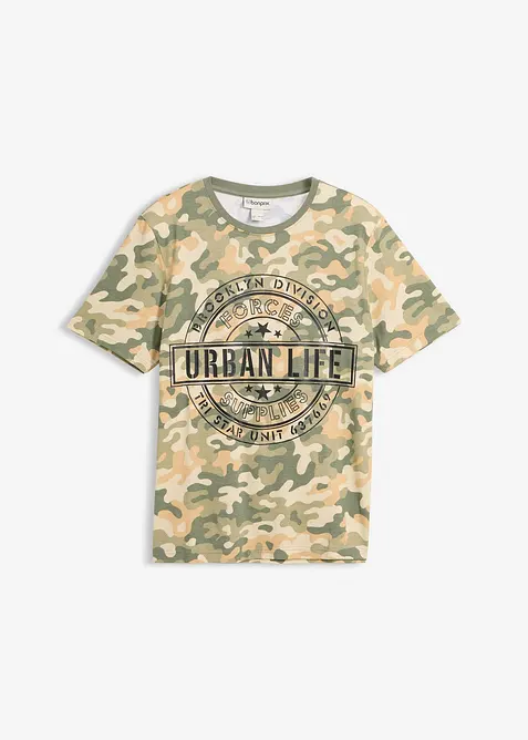 T-skjorte i 100% &oslash;kologisk bomull, Slim Fit, bonprix