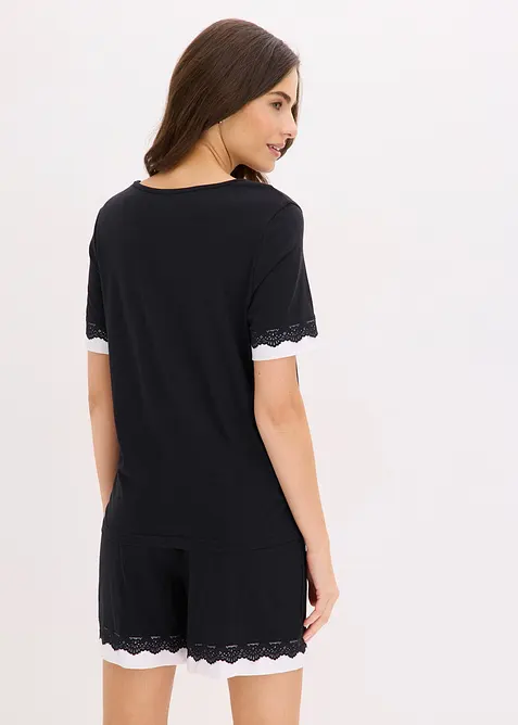 Kort pyjamas i myk viskosemiks, bonprix