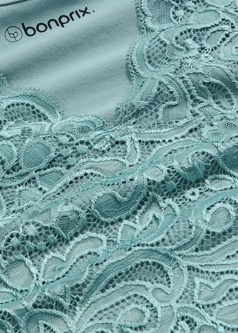 Nattkjole med blondebesetning, bonprix