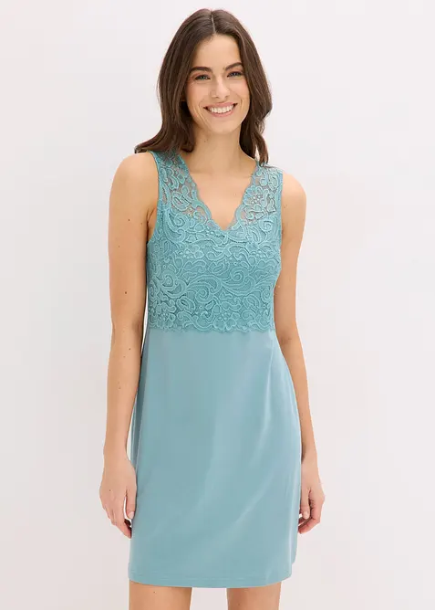 Nattkjole med blondebesetning, bonprix