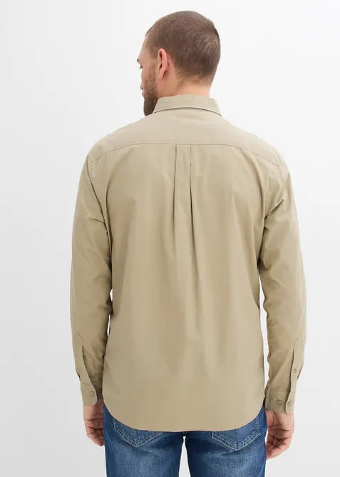 Langermet skjorte i 100% &oslash;kologisk bomull, bonprix