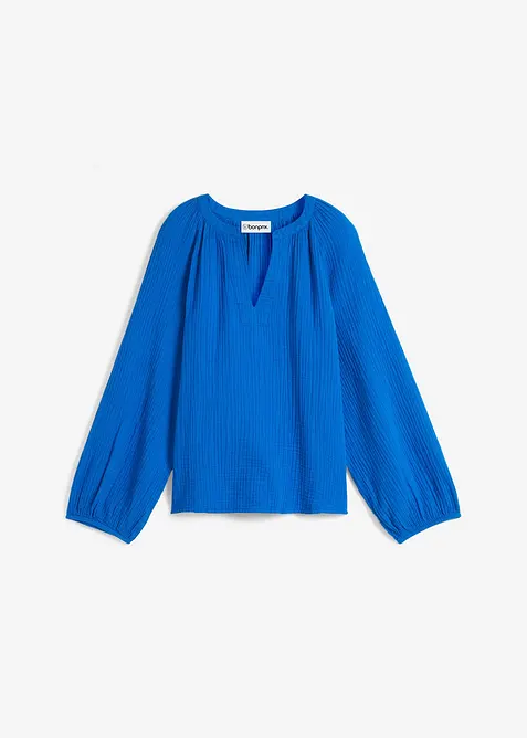 Oversized bluse i musselin, bonprix