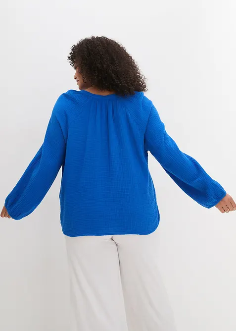 Oversized bluse i musselin, bonprix