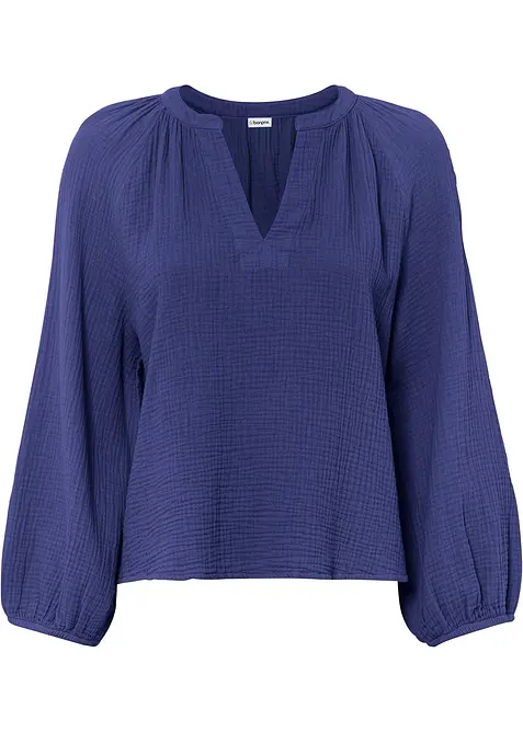 Oversized bluse i musselin, bonprix