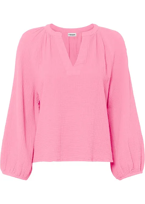 Oversized bluse i musselin, bonprix