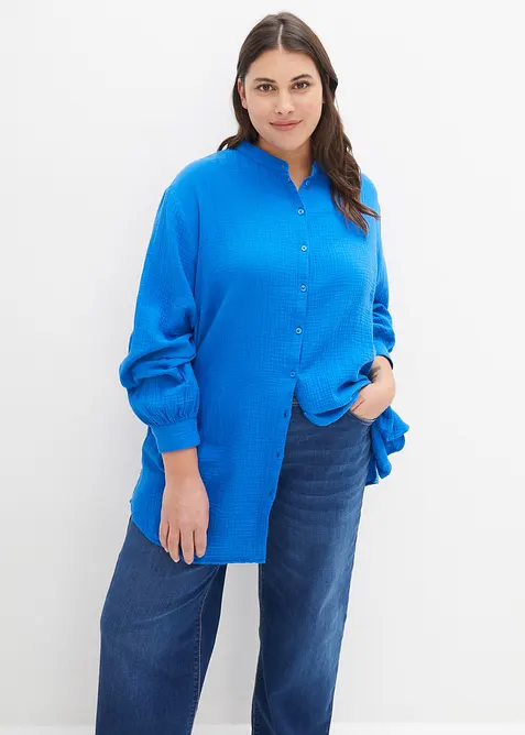 Lang bluse i luftig musselin, bonprix