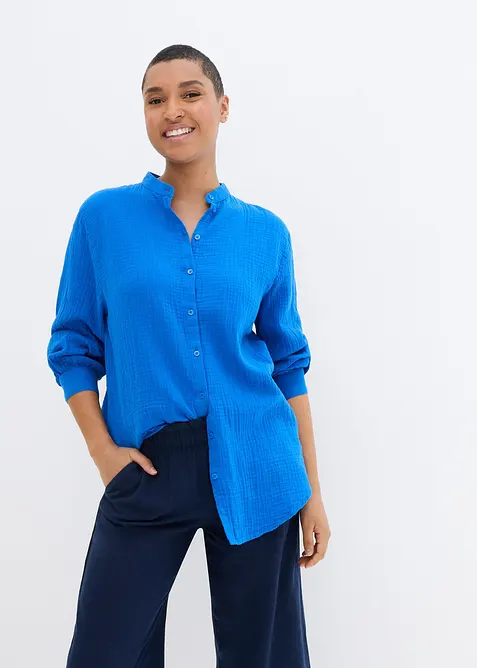 Lang bluse i luftig musselin, bonprix