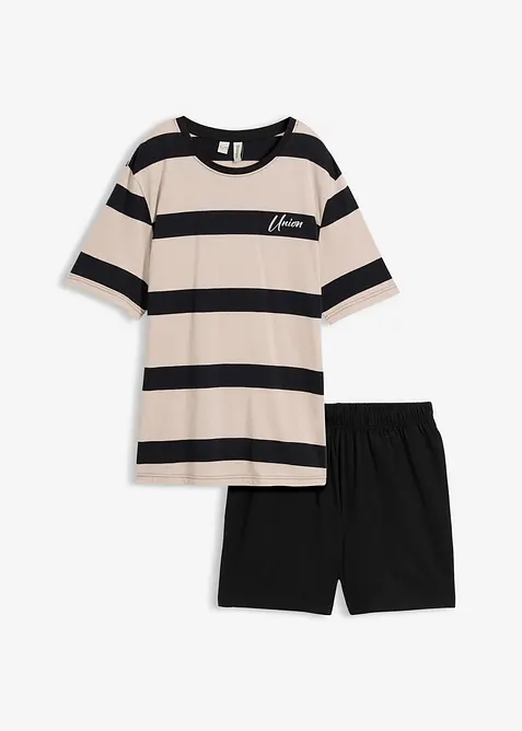 Kort pyjamas i bomull, bonprix