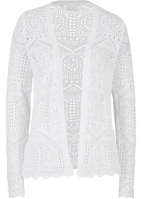 Cardigan med hullm&oslash;nster, bonprix