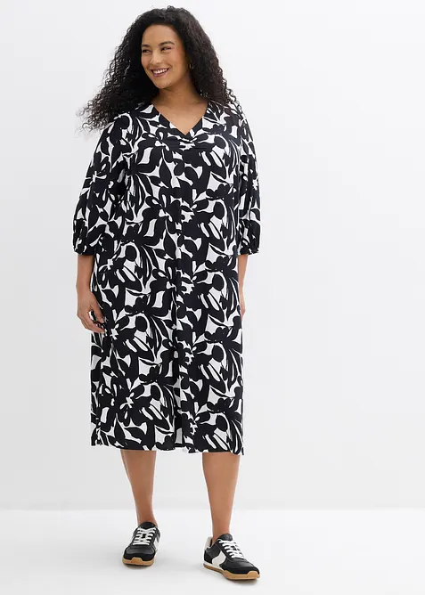 Maxikjole i lett viskose, bonprix