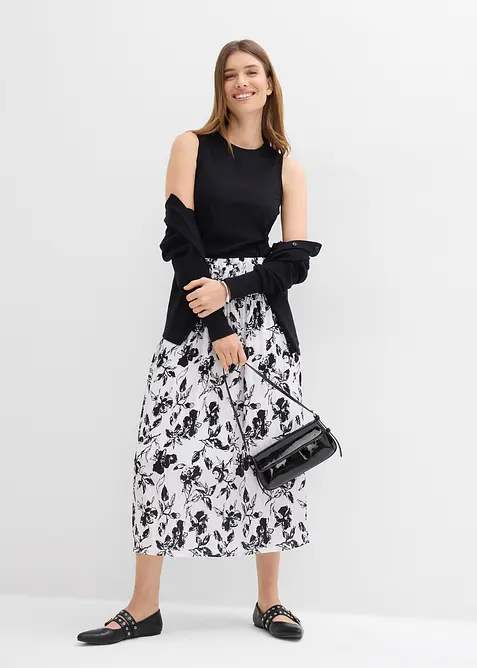 Midiskj&oslash;rt i myk viskose, bonprix