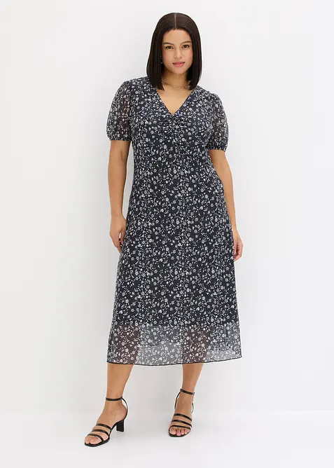 Jerseykjole i tynn mesh, bonprix