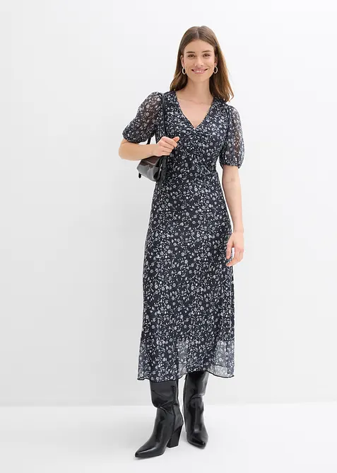 Jerseykjole i tynn mesh, bonprix