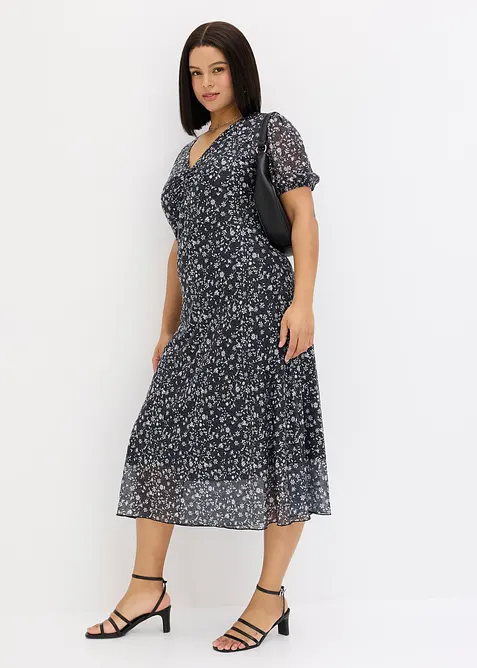 Jerseykjole i tynn mesh, bonprix