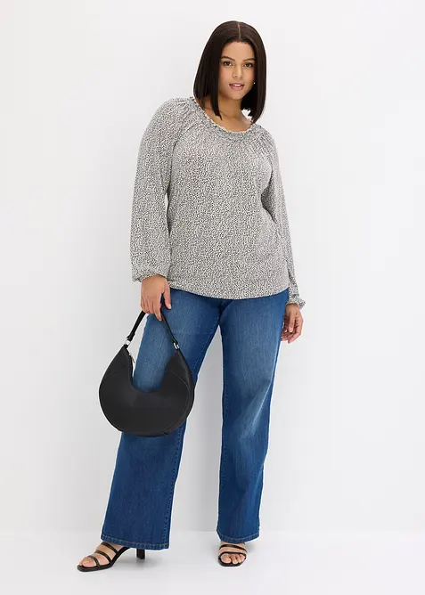 Langermet topp i viskosemiks, bonprix