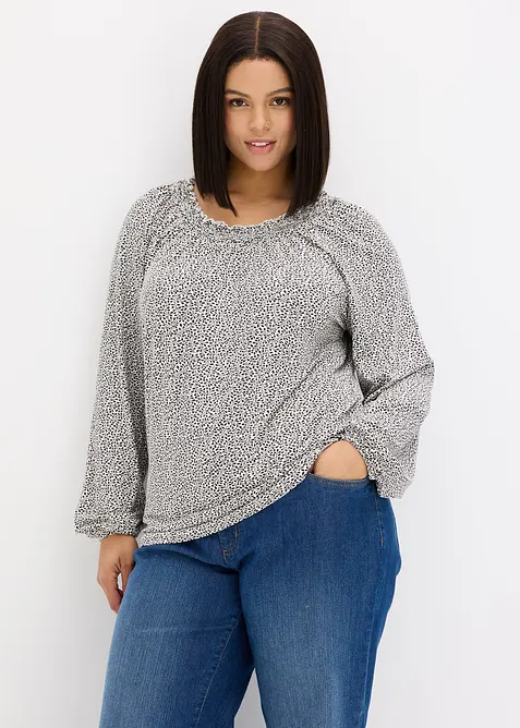 Langermet topp i viskosemiks, bonprix