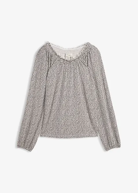 Langermet topp i viskosemiks, bonprix