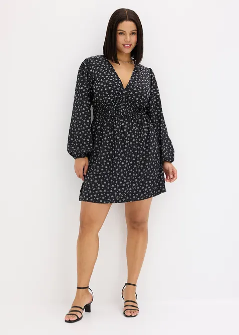 Minikjole med puffermer, bonprix