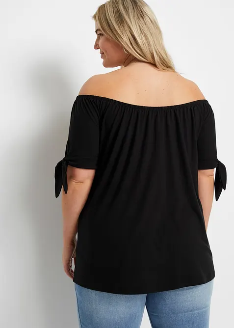 Off shoulder-topp med knyting, bonprix