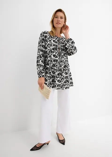 Lang tunika i viskose, bonprix