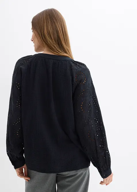 Bluse i luftig musselin, bonprix