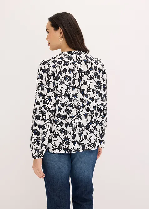 Bluse i krinklet strukturmateriale, bonprix