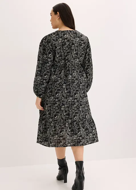 Midikjole av bomull, bonprix