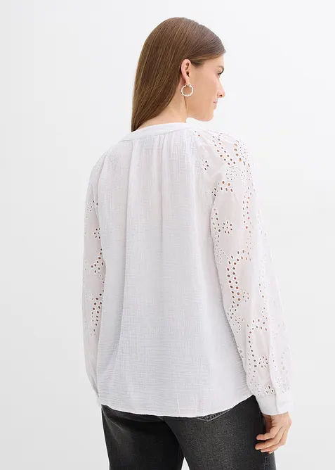 Bluse i luftig musselin, bonprix