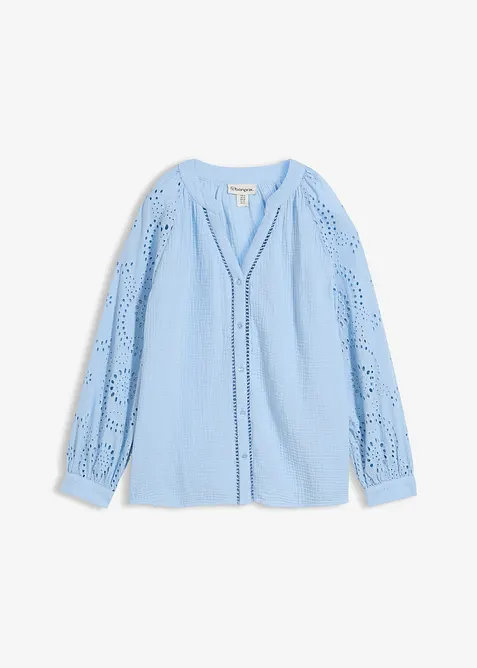 Bluse i luftig musselin, bonprix