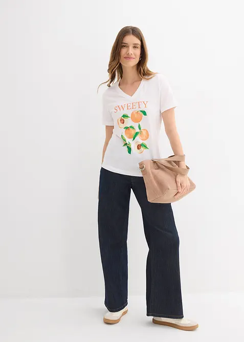 T-skjorte i 100% &oslash;kologisk bomull, bonprix