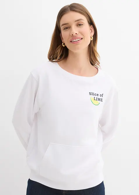 Sweatshirt i 100% bomull, bonprix