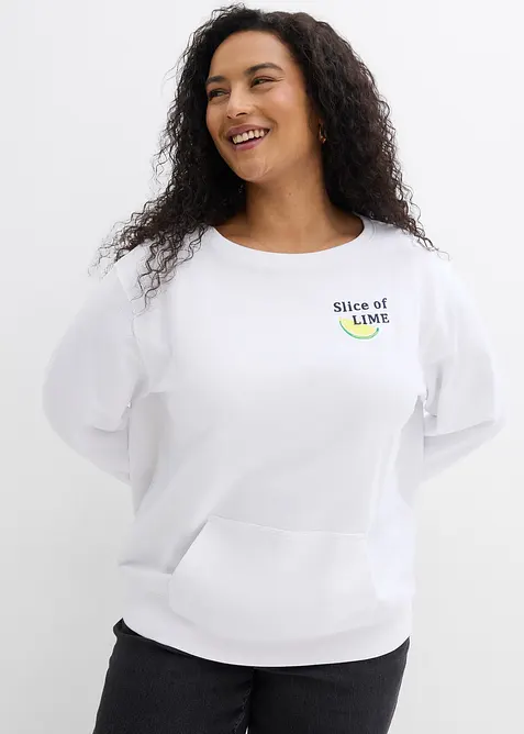 Sweatshirt i 100% bomull, bonprix