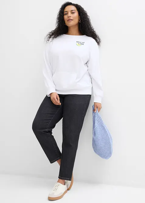 Sweatshirt i 100% bomull, bonprix