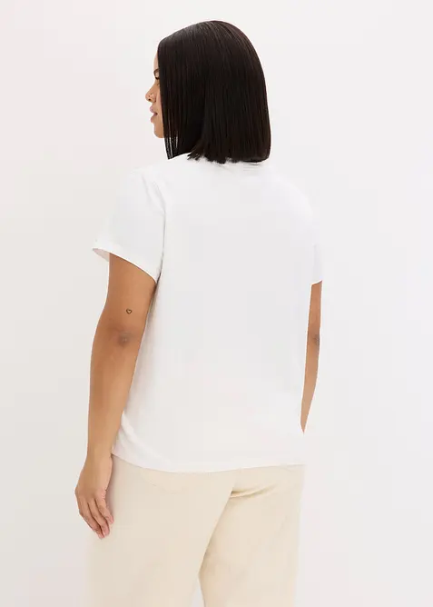 T-skjorte i bomull med elastan, bonprix