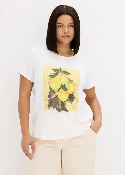 T-skjorte i bomull med elastan, bonprix