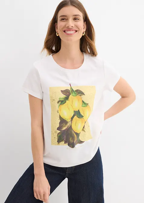 T-skjorte i bomull med elastan, bonprix