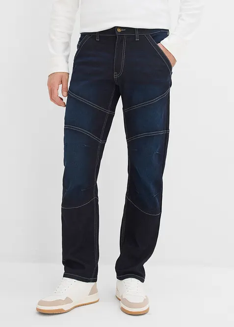 Regular fit-jeans med elastisk linning, Straight, bonprix